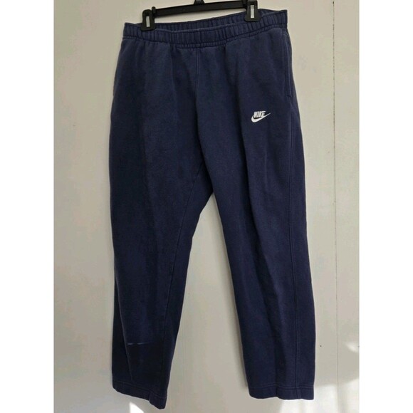 Nike Sweatpants Mens XL Navy Blue BV2707-410 Fleece Cotton Blend Joggers Pockets - Picture 1 of 10
